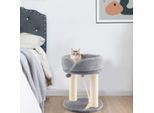Tiragraffi Per Gatti Con Seduta Morbida, Torre In Sisal Per Gatti Grigio