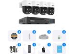 Sistema Di Telecamere Di Sicurezza, Risoluzione 5MP, Tecnologia Di Rilevamento Ai, Telecamere 4PCS Da 5MP