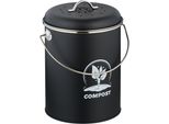 Bidone Per Compost Relaxdays Con Filtro Antiodore Da 5,5 Litri