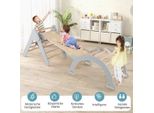 Triangolo Da Arrampicata Con Scivolo, Arco Da Arrampicata Con Rampa Bifacciale, Grigio