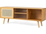 Mobile Tv Mobile Tv Moderno Per Televisori Fino A 55 Pollici 120,5 X 31 X 45,5 Cm Naturale