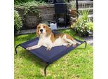 Lettino Per Cani Da Giardino, Lettino Per Cani, Divano Per Cani Da Esterno, Grigio, 110 X 80 X 18 Cm, In Metallo