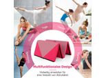 Tappetino Pieghevole Morbido Tappetino Da Ginnastica Portatile Tappetino Da Yoga 240 X 117 X 5 Cm Rosa