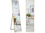 Specchio A Figura Intera 160 X 40 Cm Specchio Da Terra E Specchio Da Parete 2 In 1 In Vetro Infrangibile Dorato