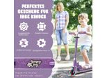 Monopattino Per Bambini Con Ruote A Led, Altezza Regolabile, Monopattino Per Bambini, Monopattino Da Città, Viola