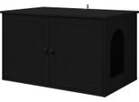 Vidaxl Casetta Per Gatti Nera 85 X 55 X 50,5 Cm Materiale A Base Di Legno