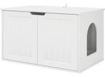 Vidaxl Casetta Per Gatti Bianco Lucido 85 X 55 X 53,5 Cm Materiale A Base Di Legno