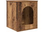 Vidaxl Casetta Per Gatti In Legno Recuperato 53 X 52 X 62 Cm Materiale A Base Di Legno