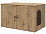 Vidaxl Casetta Per Gatti Artigianale In Rovere 85 X 55 X 50 Cm Materiale A Base Di Legno