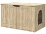 Vidaxl Casa Per Gatti Sonoma 85 X 55 X 53,5 Cm Materiale A Base Di Legno
