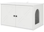 Vidaxl Casetta Per Gatti Bianco Lucido 85 X 55 X 50 Cm Materiale A Base Di Legno