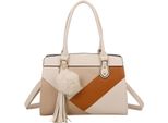 Gallantry, Borsa Da Donna CléO In Grana Con Nappina E Tracolla, Giallo-Grigio
