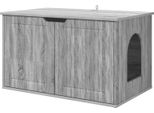 Vidaxl Casetta Per Gatti Grey Sonoma 85 X 55 X 53,5 Cm Materiale A Base Di Legno