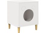 Vidaxl Casetta Per Gatti Bianca 42,5 X 40 X 53 Cm Materiale A Base Di Legno