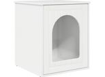 Vidaxl Casetta Per Gatti Bianco Lucido 53 X 52 X 62 Cm Materiale A Base Di Legno