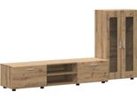 Syfax™ Set Mobile Tv Con Cassetto Rovere Artigianale Legno Multistrato