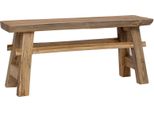 Vidaxl Panca Naturale 100 X 29 X 43,5 Cm Legno Massello Teak