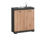 Kommode Fmd "Bristol", Braun (Matera, Artisan), B:80Cm H:89,9Cm T:34,9Cm, Holzwerkstoff, Sideboards, Kommode, In Unterschiedlichen Tiefen, Mit Verstellbaren BöDen