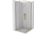 Mexen Velar Duo Cabina Doccia Scorrevole 80 X 80 Cm, Trasparente, Dorata - 871-080-080-02-50