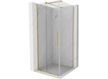 Mexen Velar Cabina Doccia Scorrevole 90 X 90 Cm, Trasparente, Oro Spazzolato - 871-090-090-01-55