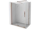 Mexen Velar Cabina Doccia Scorrevole 160 X 90 Cm, Trasparente, Oro Rosa - 871-160-090-01-60