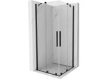 Mexen Velar Duo Cabina Doccia Scorrevole 80 X 80 Cm, Trasparente, Nera - 871-080-080-02-70