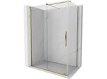 Mexen Velar Cabina Doccia Scorrevole 130 X 75 Cm, Trasparente, Oro - 871-130-075-01-50