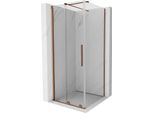 Mexen Velar Cabina Doccia Scorrevole 110 X 110 Cm, Trasparente, Oro Rosa - 871-110-110-01-60