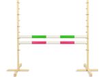 Ostacolo Di Salto Per Cavallo Hobby 120Cm, Due Travi - Verde E Rosa