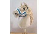 Magico Canthar Da Equitazione Blu Per Cavallo Con Peluche Bianco