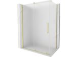 Mexen Velar Cabina Doccia Scorrevole 130 X 75 Cm, Brina, Oro Spazzolato - 871-130-075-31-55