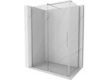 Mexen Velar Cabina Doccia Scorrevole 130 X 75 Cm, Trasparente, Nichel Spazzolato - 871-130-075-01-97