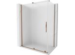Mexen Velar Cabina Doccia Scorrevole 140 X 75 Cm, Smerigliato, Oro Rosa - 871-140-075-31-60