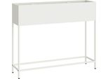 Vidaxl Fioriera Da Giardino A Letto Rialzato Bianca 100 X 26 X 82 Cm In Acciaio