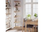Vicco Scaffale Ad Angolo Ecki, 40 X 180.6 Cm, Rovere Bianco/Dorato