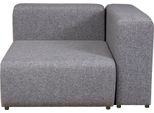 Modulo Divano 'Suldal' Elemento Angolare Con Bracciolo A Destra 110 X 109 X 68 Cm Tessile Grigio
