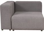 Modulo Divano 'Suldal' Elemento Angolare Con Bracciolo A Sinistra 110 X 109 X 68 Cm Tessuto Grigio