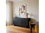 Credenza Moderna Rettangolare L160 Cm Nera - Oviala Octave