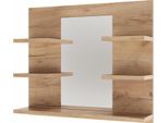Vicco Specchio Contenitore Bagno Wilbur, 58.8 X 50 Cm Con Ripiani, Quercia Dorata