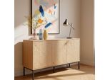 Credenza Moderna Rettangolare 3 Ante L147 Cm Legno Chiaro - Oviala Ketry