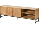 MASSIVMOEBEL24 | Mobile Tv In Legno Di Acacia 180X40X55 Laccato Naturale Marrakesch #105