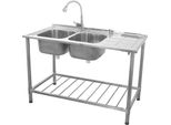 Lavello Lavello Gastro Lavello Scolapiatti Destro 79 Cm H X 120 Cm L