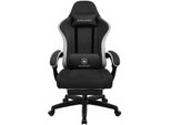 Luckracer Sedia Da Gioco Con Poggiapiedi Sedia Da Ufficio Ergonomica Con Cuscino Lombare Regolabile, Sedia Da Gioco Con Poggiatesta, Regolabile In Altezza, Nero