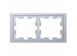 Merten MEG4020-6536 Telaio D-Life, A 2 Ingressi, Acciaio Inox