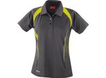 Spiro S177F | Poloshirt Sportiva Team Spirit +Traspirante - Colore: Grigio/Lime - Taglia: S (36)