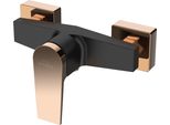 Miscelatore Doccia, Miscelatore Doccia Miscelatore Doccia, Oro Rosa/Nero, Opaco, A Parete, Midnight