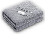 Sogo SS-20212 - Coperta Riscaldante Lavabile In Vello Di Corallo, Scaldaletto 150 X 80 Cm Letto Matrimoniale, 3 Potenze, Scaldaletto 60 Watt, Grigio (150 X 80)