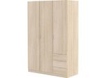 Dmora Guardaroba 3 Ante Astuzzia 52X121 Cm Marrone Rovere, Appendiabiti 3 Ante