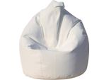 Talamo Italia Pouf Alez 70X70X110H Cm Bianco, Bianco Forma Sacco Italy