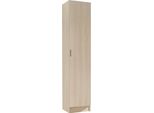 Dmora Armadio Multiuso 1 Anta Alexander 37X180H Cm Marrone Rovere, Un'anta 4 Vani
